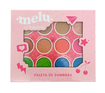 PALETA DE SOMBRAS 12 CORES MELU BY RUBY ROSE - HB-1085